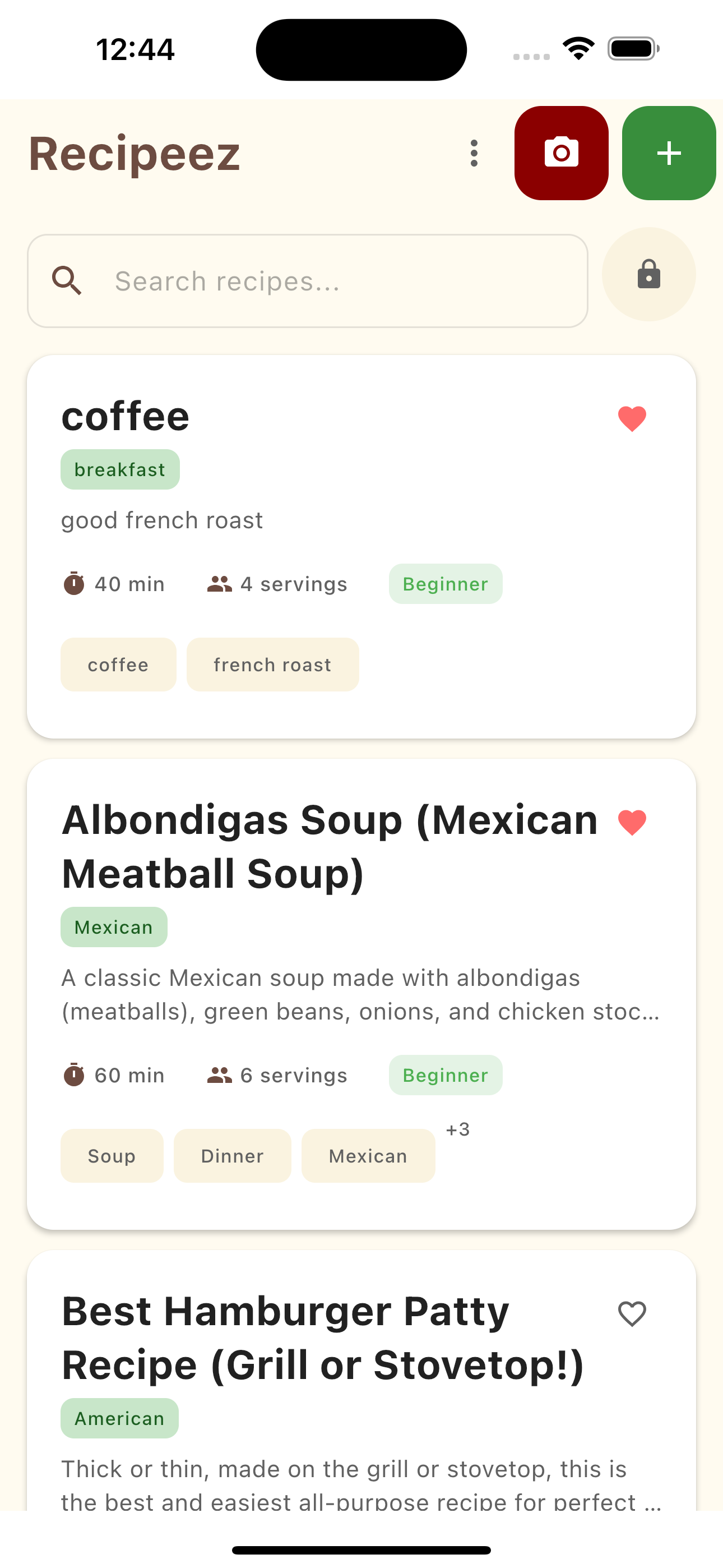 RECIPEEZ.APP screenshot